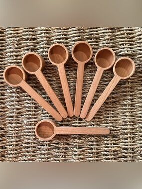 Natural Wooden Spoons Set of 7